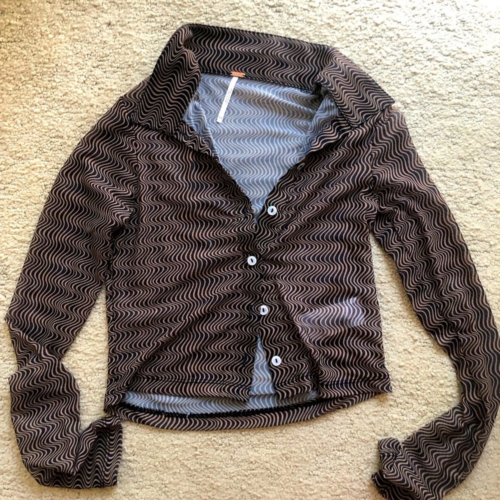 Free people mesh top
